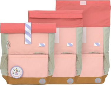 Дитячий рюкзак LÄSSIG з нагрудним ремінцем, 12 літрів, водонепроникний, Rolltop, зелено-блакитний