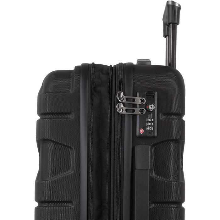 Набір валіз X-Kölln (S, L) - 2 шт. Чорний матовий, з TSA замком. Валіза-трольлей, Rollkoffer, валіза для подорожей