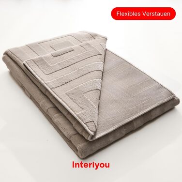 Килим Interiyou для вітальні/спальні/дитячої Cannes, 120x170 см, кремовий, короткий ворс, скандинавський бохо-стиль, геометричний малюнок