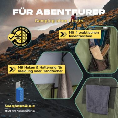 LUMALAND Преміум душова кабіна | Намет для туалету для внутрішнього та зовнішнього використання | Мобільний переодягальний та складський намет | Намет для фотографії тварин | Ідеально для кемпінгу, фестивалів та риболовлі | Водонепроникний та вітростійкий