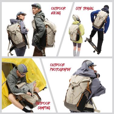 Сумка-рюкзак для камери VSGO Pocket Ranger Outdoor, захисний фоторюкзак для дзеркальних та бездзеркальних камер (25-33Л), Off White