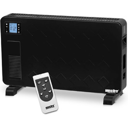 Електрична теплова батарея HECHT - Економна теплова батарея з 3 рівнями потужності, пультом дистанційного керування та термостатом