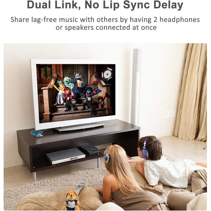 Isobel Bluetooth Передавач/Приймач 2-в-1: Адаптер Bluetooth 5.0 з низькою затримкою для TV/PC/Laptop (Optical, Toslink, RCA, 3.5mm AUX)