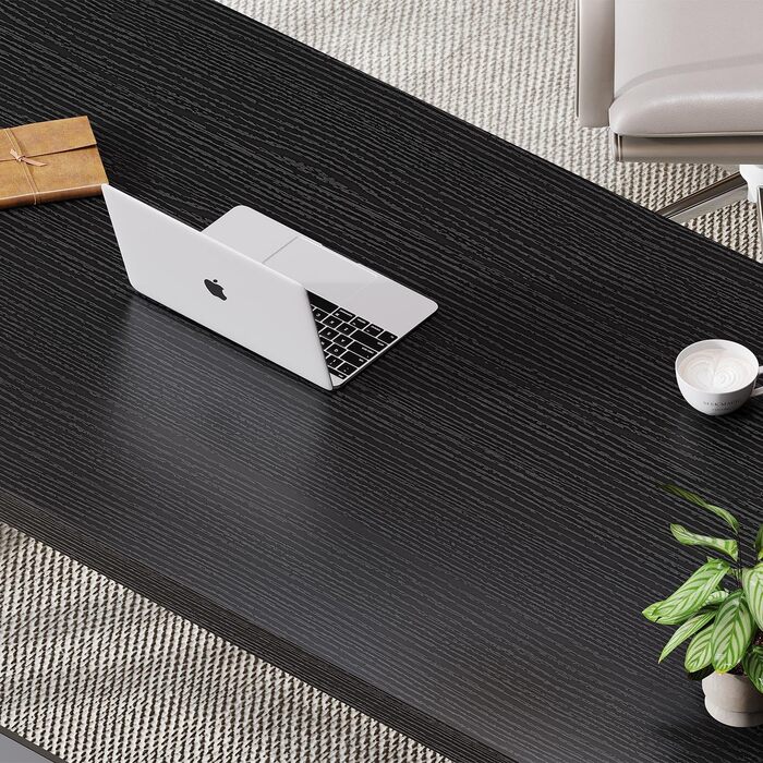 Комп'ютерний стіл LVB, 140 x 60 x 75.5 см, чорний, для дому та офісу