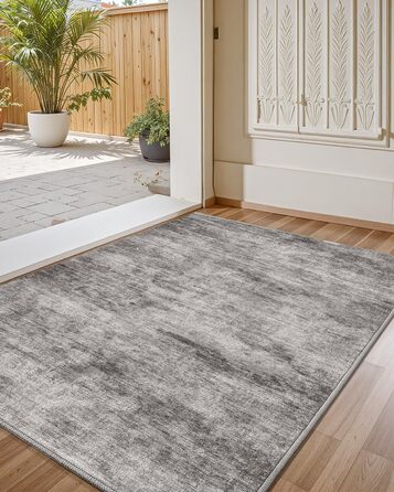 Килимок для дому COLOR&GEOMETRY 60x90 см з неслизьким покриттям TPE, сірий. Можливість прання.