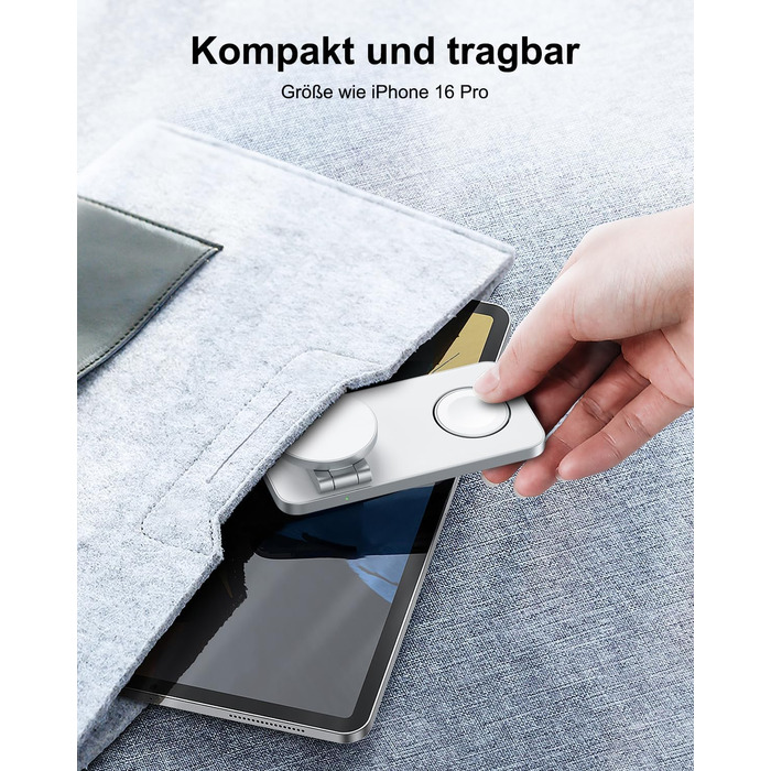 Бездротовий зарядний пристрій 3-в-1 MagSafe для iPhone, Apple Watch, AirPods Pro (білий)