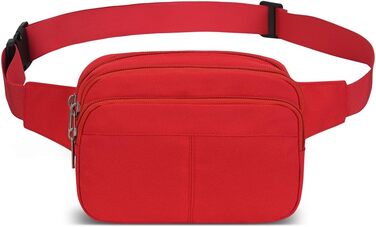 Поясна сумка на пояс для чоловіків та жінок, спортивна, для подорожей, прогулянок з собакою, червона