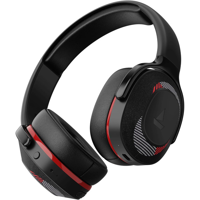 Boat Rockerz 425 Бездротові навушники Bluetooth з мікрофоном, червоні. 25 годин роботи, Bluetooth V5.2, Dual-Pairing, ENx-технологія, швидка зарядка.