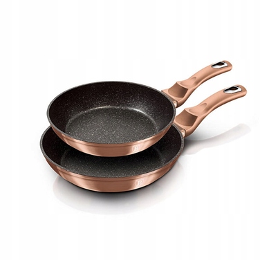 Сковорода традиційна Berlinger Haus Metallic Line Rose Gold, 26 см, мармурове покриття