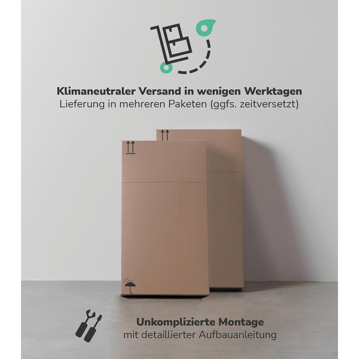 Multi-purpose cabinet 60cm wide with drawers 'The Practical', small office cabinet or filing cabinet, also usable as a shoe cabinet or storage cabinet in 60x90x34 cm (W/H/D) in White (Height 180CM, Anthracite Black)