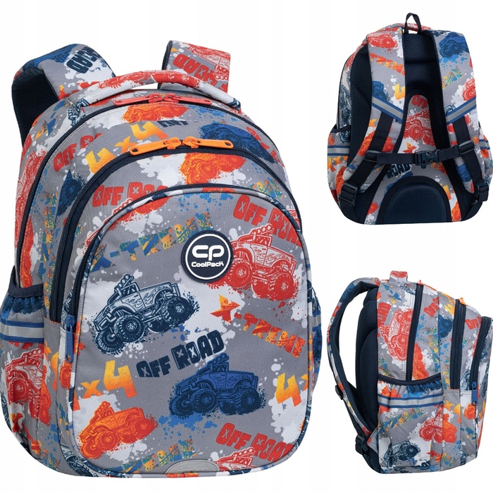 Багатовідсінковий шкільний рюкзак CoolPack, чорний, багатоколірний, 21 л