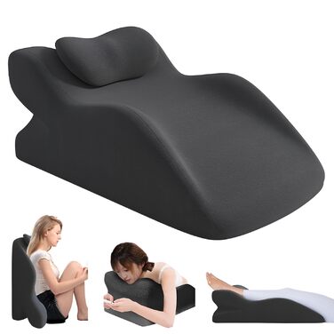 Лежак для ліжка та дивану, подушка-клинок, подушка для спини з ефектом пам'яті, ергономічна подушка для підтримки спини, шиї та ніг, для відпочинку, ігор, читання або перегляду телевізора