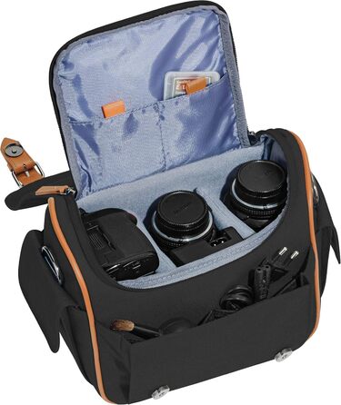 Сумка для камери PEDEA 'Vintage' з захисною плівкою для дисплея, чорна, XL (Canon, Nikon, Pentax)