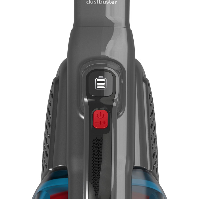 Ручний акумуляторний пилосос BLACK+DECKER BHHV315J Lithium Dustbuster Titanium/Red 12V, 500 мл, циклонна технологія, безмішковий, з насадкою для щілин
