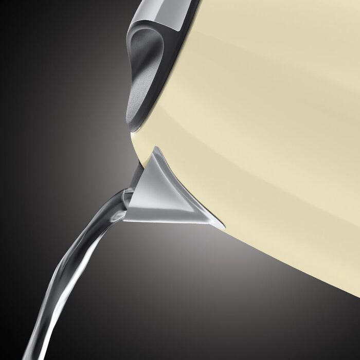 Електричний чайник Russell Hobbs 1.7л, 2400W, Edelstahl Creme, з функцією швидкого кип'ятіння, фільтр від накипу, оптимальна виливна горловина, індикатор рівня води