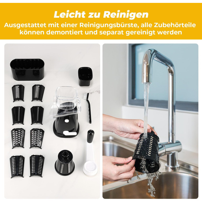 Ручна тертка для овочів та сиру з ручкою, 5 насадок, для нарізки овочів, сиру, горіхів, терка для швидкої нарізки