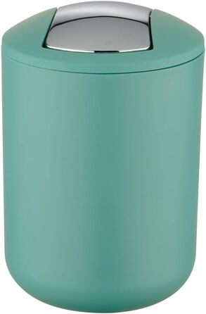 Кошик для косметики та смітника у ванну WENKO Brasil L, 6.5 л, з гойдальним кришкою, ударостійкий пластик, без BPA, зелений