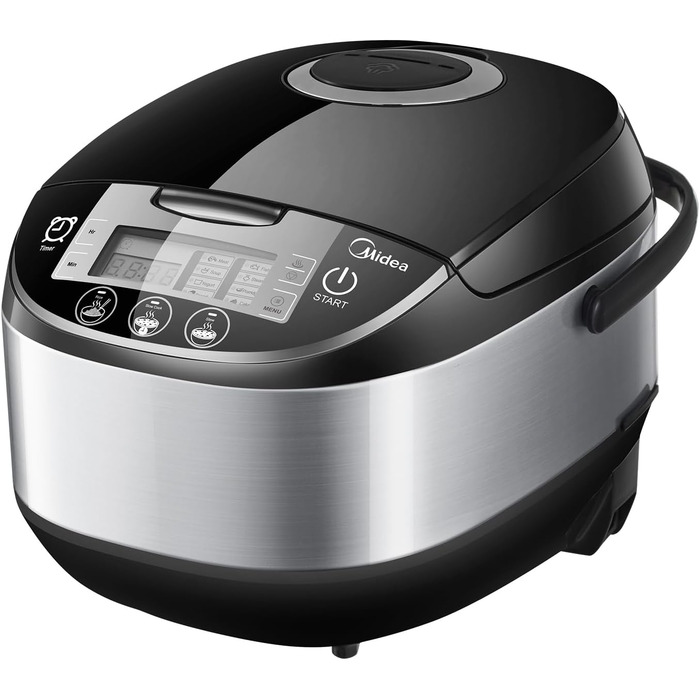 Midea Rice Cooker, Multi-cooker with 11 programs, 1.8L Rice Cooker for up to 10 people, Slow Cooker with Steamer, Premium Inner Pot, Keep Warm Function, Timer, 5L 6-Phase Technology