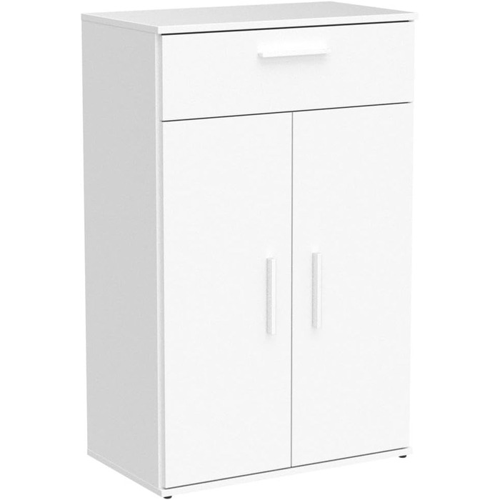 Multipurpose cabinet 60cm wide with drawers 'The Practical', small office cabinet or filing cabinet, also as a shoe cabinet or storage cabinet in 60x90x34 cm (W/H/D) in white