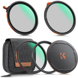 Набір фільтрів K&F Concept 67mm: поляризаційний (CPL), ND2-ND32, Black Mist 1/4 з магнітним адаптером та кришкою об'єктива, чохол