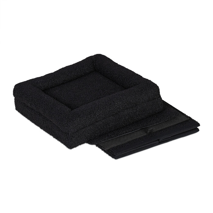 Relaxdays Black Cat Cave with Cushion