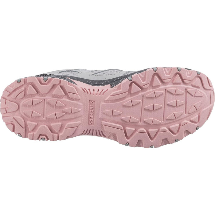 Дитячі кросівки Skechers 40 EU сірі зі шкіри та сітчастої тканини з рожевою окантовкою