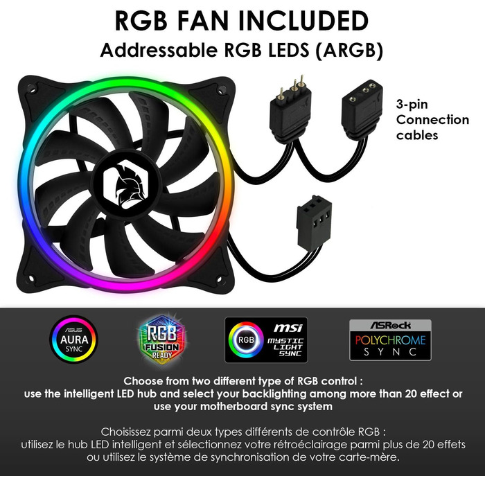 Корпус для ПК EMPIRE GAMING Spartan ARGB: середній ATX-корпус з LED підсвічуванням та скляною панеллю