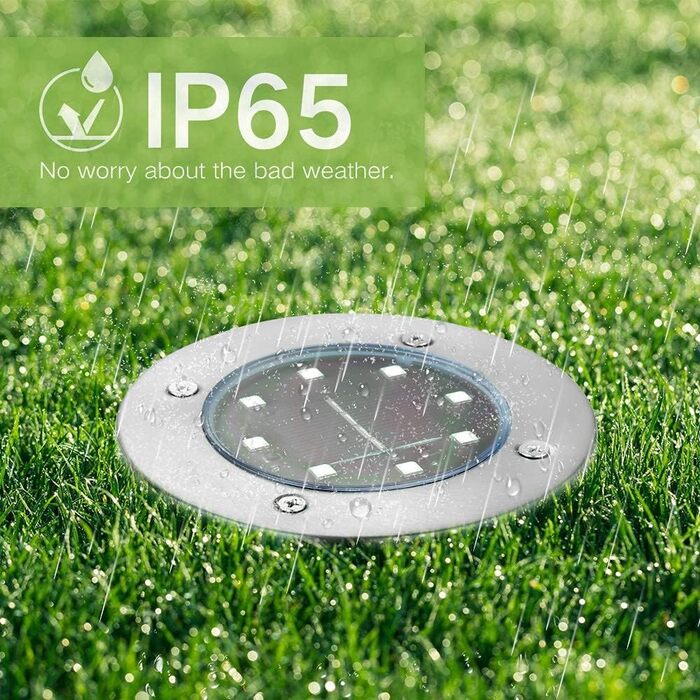 Joomer 12 Pack Solar Ground Lights for Outdoor Use
