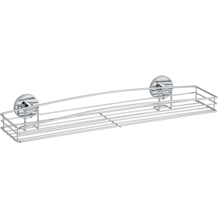 WENKO Vacuum-Loc Wand Maxiablage Milazzo, Bathroom Shelf in Wire Basket Design, Mounting without Drilling, Chrome-plated Metal, 51 x 8 x 15 cm