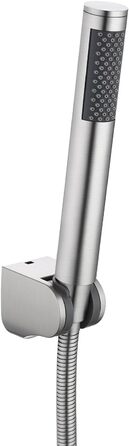 KES Handheld Shower Head Shower Head Bathroom SUS304 Shower Head with Shower Head Holder and Shower Hose Stainless Steel Brushed, LP150-BS