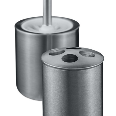 Relaxdays 5-piece Bathroom Set Stainless Steel