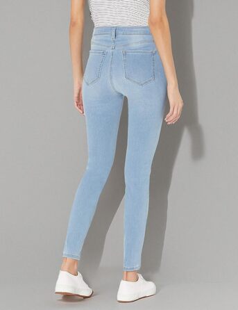 Джинси жіночі Amazon Essentials Skinny з еластичного деніму, висока посадка, колір - вицвілий синій (довжина 42)