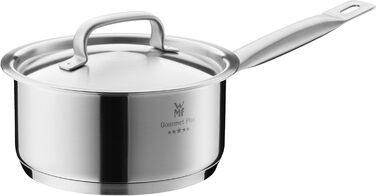 Каструля WMF Gourmet Plus 16 см з нержавіючої сталі Cromargan з металевим кришкою, 1,4 л, для індукційних плит, з внутрішньою шкалою