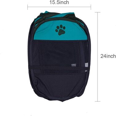 Клітка-манеж для собак та котів XianghuangTechnology, м'яка тканина, портативна, складана, діаметр 78,9 см x висота 58,9 см, блакитна