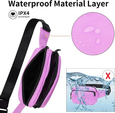 Поясна сумка на пояс, унісекс, 30 см, світло-фіолетова. Сумка через плече, для подорожей, прогулянок з собакою, чоловіча та жіноча.