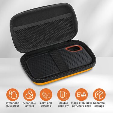 Органайзер для кабелів та гаджетів: універсальна дорожня сумка для USB-кабелів, Powerbank та USB-накопичувачів (Помаранчевий)