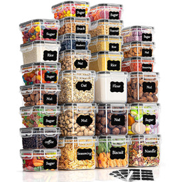 Набір контейнерів для зберігання GoMaihe 16 шт. - герметичні бокси для кухні, продуктів, круп, мюслі, рису, мелу та корму для тварин