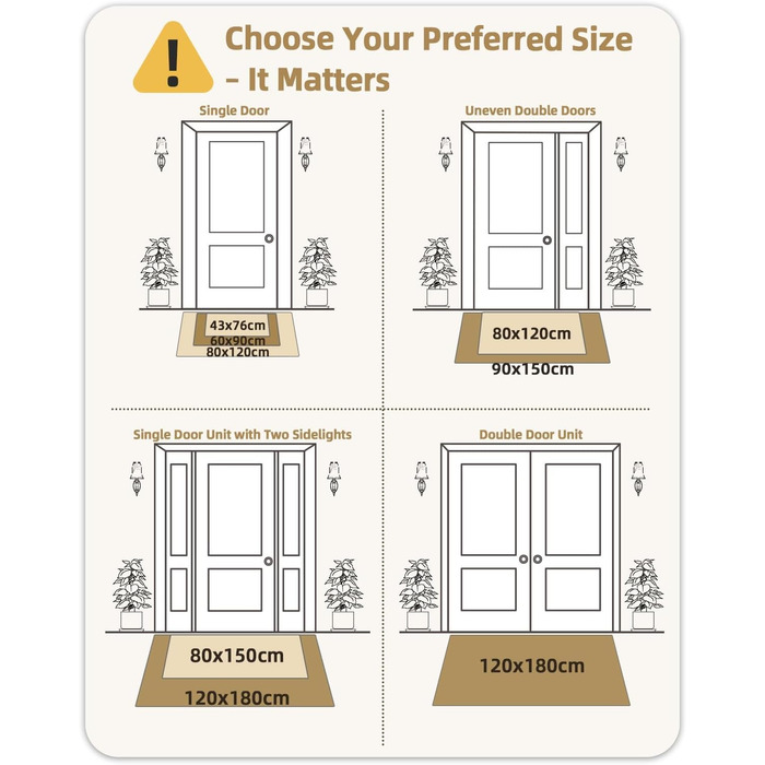 Килимок для дому та вулиці COLOR&GEOMETRY 76x43 см, грязестійкий, антиковзаючий, легко миється, для входу, сірий (80x120 см, синій)