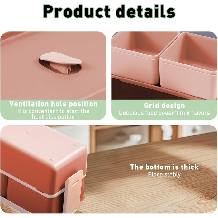 Електрична ланчбокс з підігрівом 1.5L, перезаряджувана, портативна, для роботи, сім'ї, кемпінгу, офісу, авто, подорожей, будівельних майданчиків (Blue)