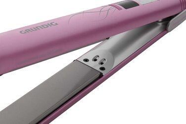 Випрямляч для волосся GRUNDIG HS 7130 з керамічними пластинами, іонізацією, 4 температурні режими (160-220°C), рожево-срібний