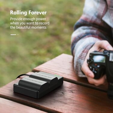 Запасний акумулятор Neewer LP-E6/LP-E6N для Canon (2 шт., 2000mAh) з зарядним пристроєм, сумісний з EOS 7D Mark II, 5D Mark IV та ін.