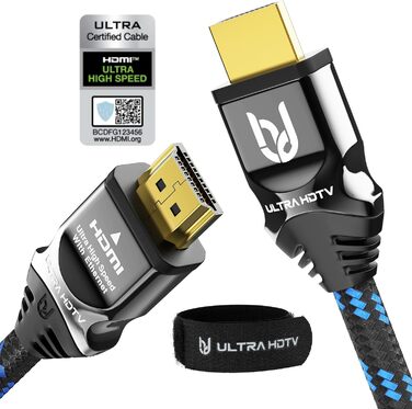 HDMI-кабель 8K Ultra HD 5 метрів, 48 Gbps, 2.1, HDR10+, eARC, DTS:X, HDCP 2.2/2.3, Premium