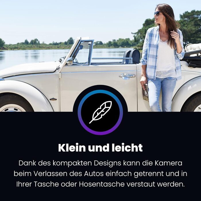 Nextbase 245609 Задня камера відеореєстратора для моделей 322GW, 422GW, 522GW, 622GW, HD, об'єктив 30° з роздільною здатністю до 1080p, 30 FPS, проста установка одним кліком