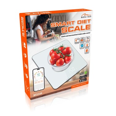 Кухонні ваги Media-tech Smart Diet Scale, сріблястий/сірий, 5 кг