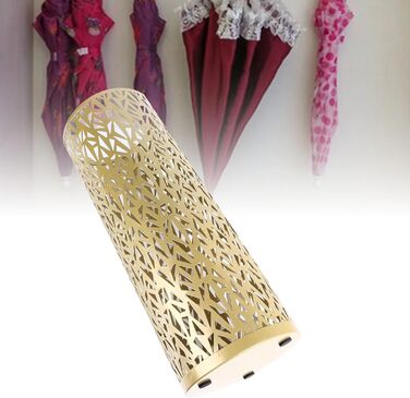 Металевий підставка для парасольки Topiky, кругла, золота, 15x10,5 см