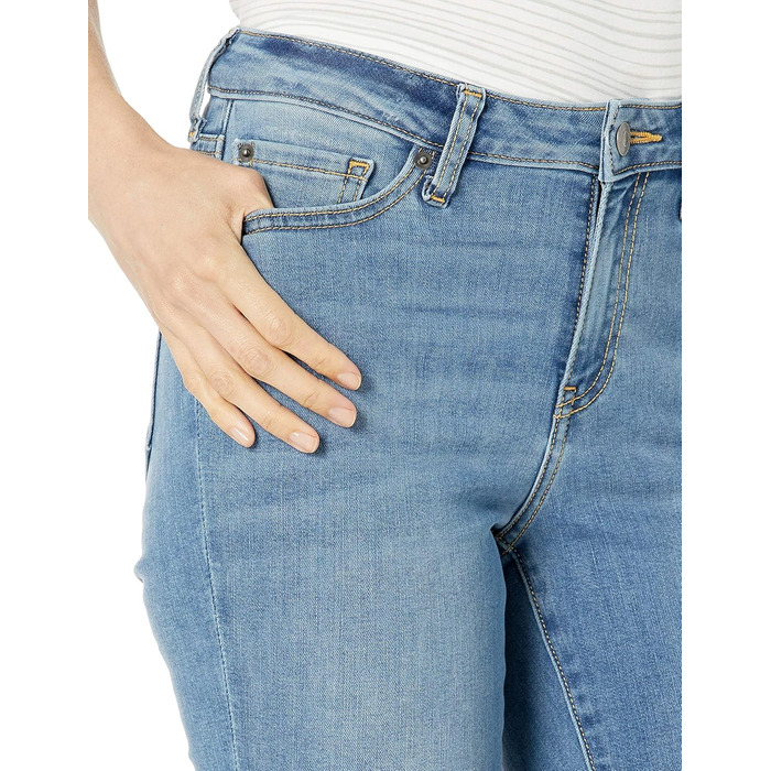 Джинси скінні жіночі Amazon Essentials з еластичної тканини, середньої посадки, світло-блакитні (36)