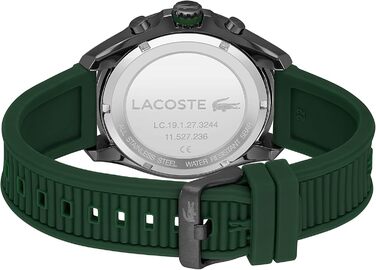 Годинник чоловічий Lacoste Chronograph Quarz TIEBREAKER з зеленим силіконовим браслетом 2011153