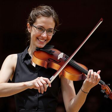 Скрипка VEVOR 4/4 з аксесуарами: футляр, колінь, стійка, струни, тюнер, дерев'яний корпус (матова коричнева)