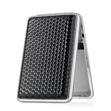 Чохол для сигарет з PU шкіри на 14 сигарет: чорний, срібний, червоний, синій. Металевий чохол для сигарет для чоловіків та жінок з подарунковою коробкою