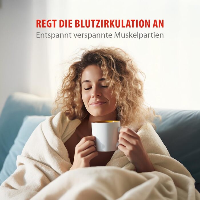 Електрична ковдра Alpina 180x130 см - 60W, 3 режими нагріву, біла, поліестер